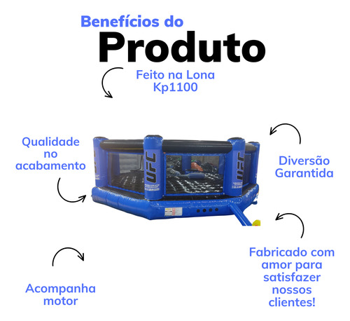 Guerra De Cotonete Brinquedo Inflável Ringue Com Motor