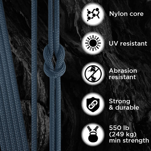 Cuerda Paracord Teceum, Para Supervivencia Y Camping, Azul