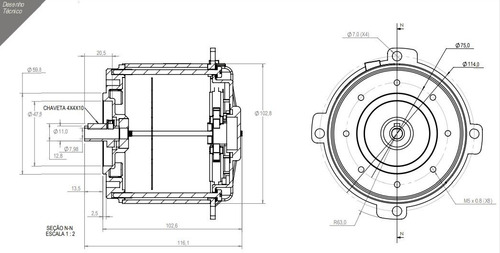 Motor 12v Com Redutor 1 Para 76 Forte Alta Potencia 220w