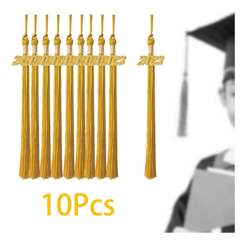 10 Borlas De Recuerdo De Graduación De 2023 De 15 Dorado