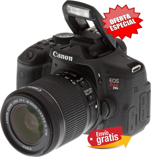 Camara Profesional Canon T6i +lente 18.55mm 24,2 Mpx Wifi Hd