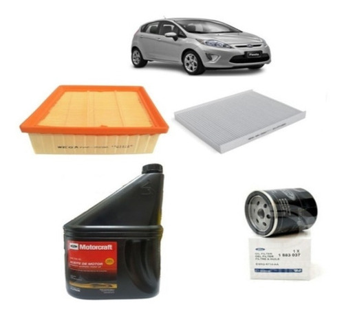 Kit Aceite 5w30 + Filtros Para Ford Fiesta Kinetic 1.6 2014