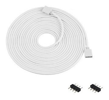 Cable Extensión 5 Metros Conector Tiras Led Rgb 5050, 3528