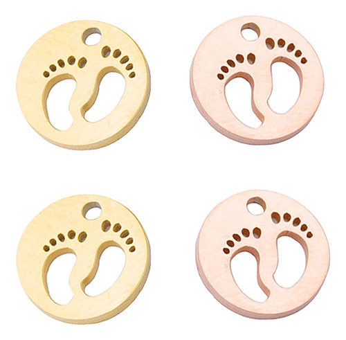 Collar Para Bebé Con Colgante En Forma De Pie Pequeño, 4 Uni