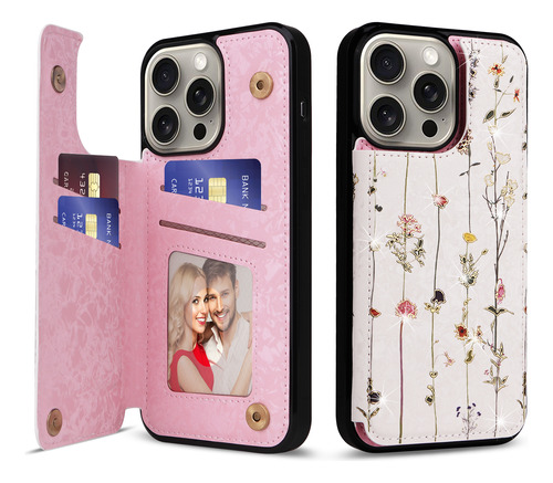 Funda De Piel Tipo Cartera Para iPhone 11