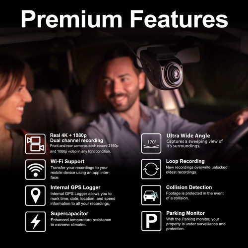 Rexing V1p Max 4k Uhd Dual Channel Dash Cam