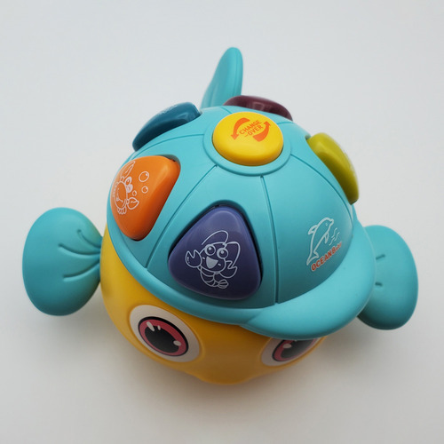 Juguete Pez Bebé Con Luz Y Sonido Estimulación Temp 13x9 Cm