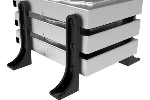 Suporte Rack Externo Vertical Até 3 Hd/ssd Organizador Mesa