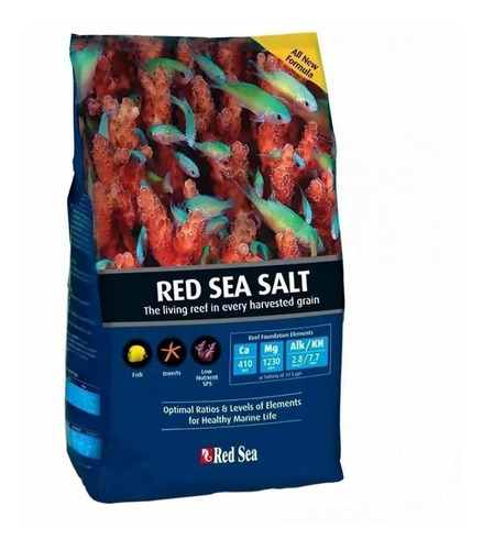 Sal Red Sea Salt 4kg  120 Litros- Fundo Do Mar Aquários