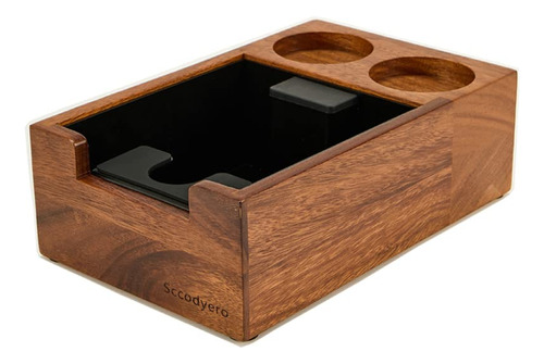 Espresso Knock Box, Estacin De Amortiguacin Hecha De Nogal