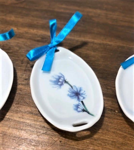 Kit 3 Mini Bandeja Porcelana Porta Anel Natal