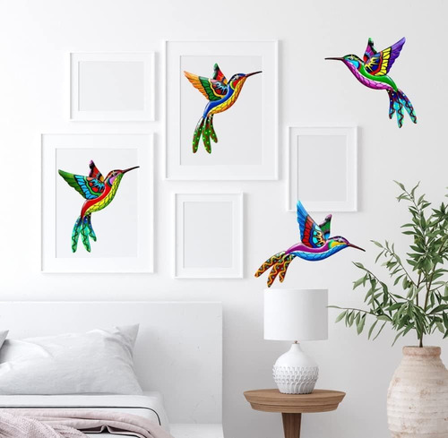 Mz 4 Decoración De Pared Metal Con Colibrí Escultura De