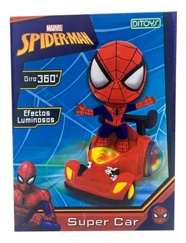 Spider Car Super Auto Spiderman Giro 360 Efecto Luminosos Ed