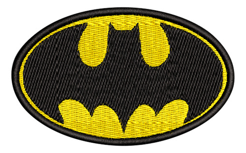 Parche Bordado Termoadhesivo Batman 20cm Amarillo Bordado