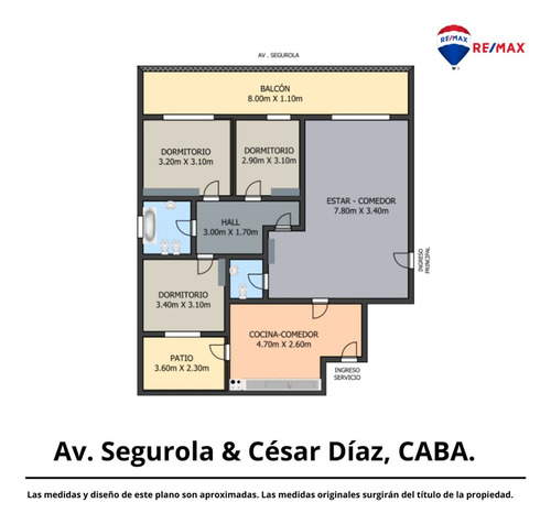 4 Amb + Patio Y Balcón - 2 Baños - Apto Crédito