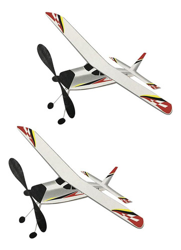 Modelo De Avión Con Motor Elástico De 2 Piezas Para