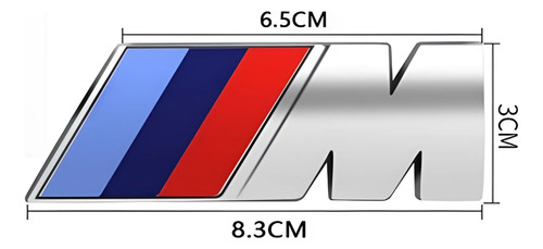 Emblema Adhesivo M - Cromo