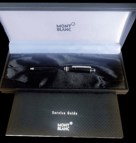 Lapicera Montblanc Meisterstück P 116 Mozart Platino En Caja Negro Negro (Usado)