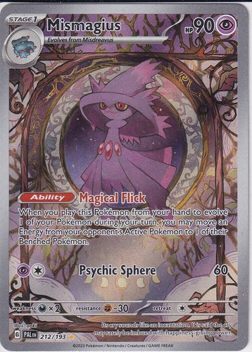 Tarjeta Pokemon Mismagius 212/193 Illustration Rare Original