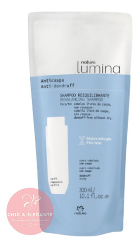 Shampoo Anticaspa Natura Reequilibrante Lumina -2unid- Refil