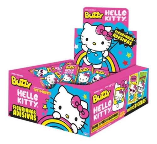 Chiclete Hello Kitty Tutti Frutti C/100 Buzzy 3 Caixas