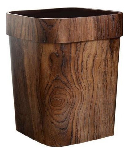Papelera Grano Madera Mimético Retro Papelera