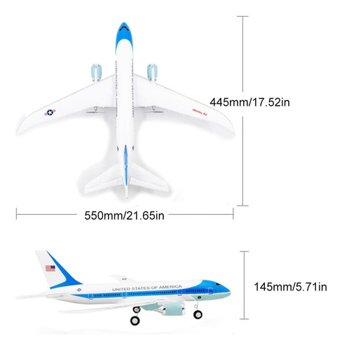 Avión De Control Remoto Rc 3 Canales 2.4 Ghz Para Principian Color