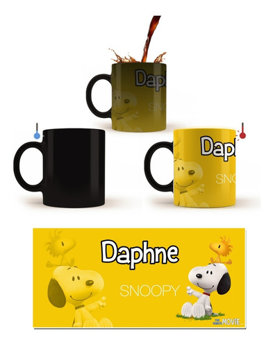 Imagen 1 de 1 de Taza Mágica Snoopy, Personalizada.