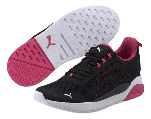 Tenis Puma Anzarun Soft Foam Color Negro Y Rosa Para Mujer