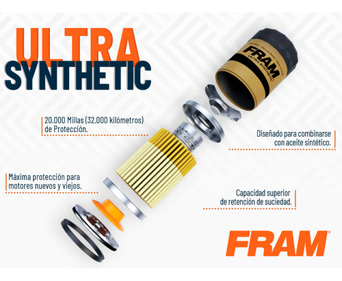 Filtro Aceite Sintético P/ Dodge Charger L4 1.6l 83/86 Fram