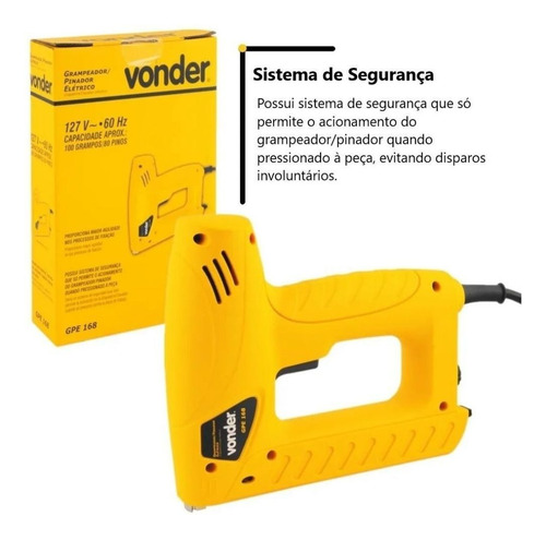 Imagem 9 de 9 de Grampeador Pinador Elétrico Gpe168 1000 Grampo 8mm Vonder