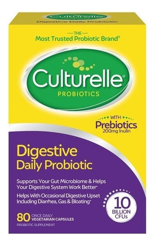 Probiótico Culturelle Digestive Health, 80 Cápsulas, Sabor S