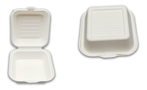 Envase Biodegradable / Porta Sándwich / Hamburguesa (50 Uds)