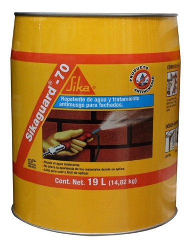 Repelente De Agua Sikaguard-70 Cubeta 19l Sika