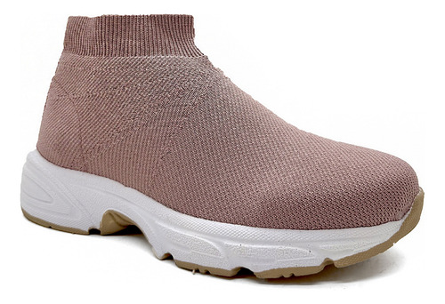Zapatillas Botitas Elastizadas Mujer Plataforma Tela Liviana