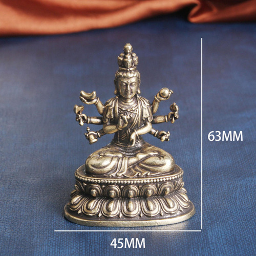 Pequena Estátua Meditativa Guan Yin Estatueta Quan Yin