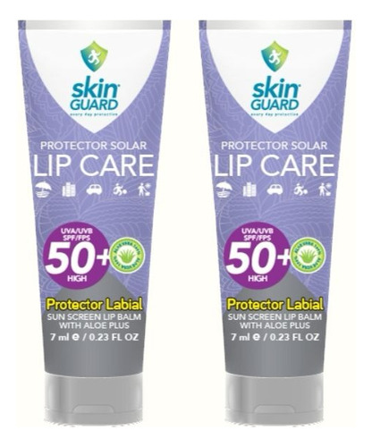 2 Pack Protector Solar Labial Bálsamo Fps 50 Aloe Humecta
