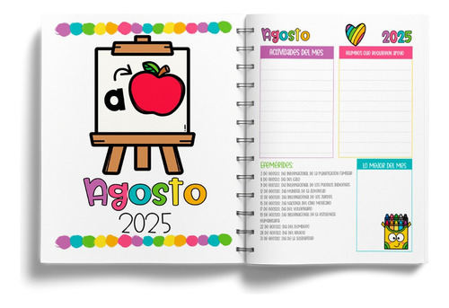 Agenda Escolar Docente 25 - 26 Mod. Crayola #4 Pasta Dura Blanco Crayola 2026