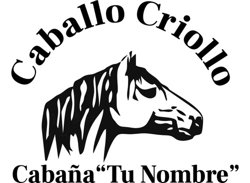 Vinilo Adhesivo  Caballo Criollo Personalizado Cabaña/nombre