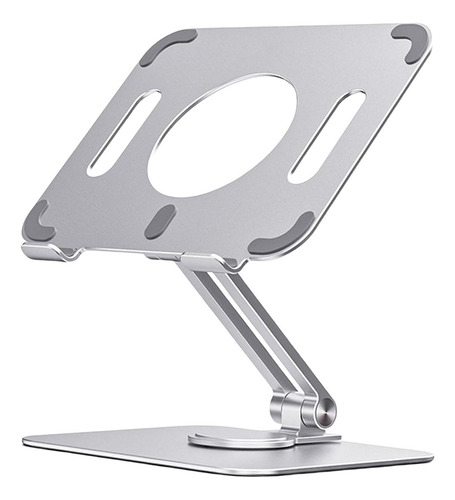 Soporte Plegable Para Tableta 360 ° Rotación Manos Plata