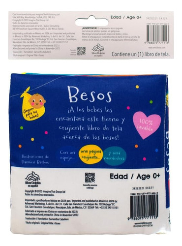Libro Para Bebés De Tela: A Los Bebés Les Encantan Los Besos