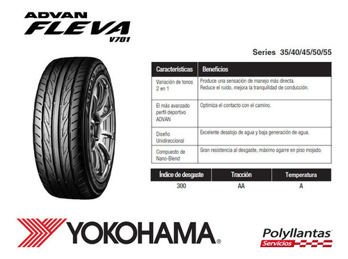 Paq 2 Llantas 185/55r15 Yokohama Advan Fleva V701