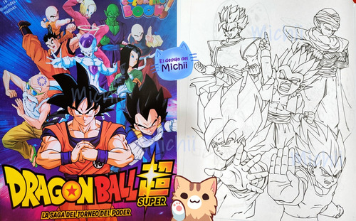10 Libro Para Colorear Dragon Ball Tamaño Carta 16 Paginas