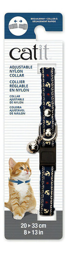 Catit Collar Ajustable Para Gatos Color Azul con Anclas