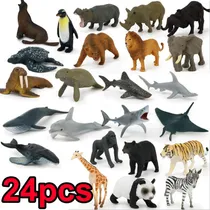 Comprar 24 Piezas Animales De Mar Animales Zoológico Juguete