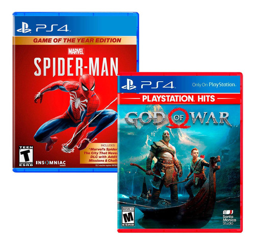 Spiderman Goty + God Of War Playstation 4