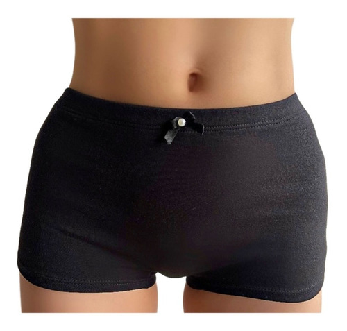 Panty Boxer De Algodón Para Mujer, Tiro Alto (paq X 3 Und)