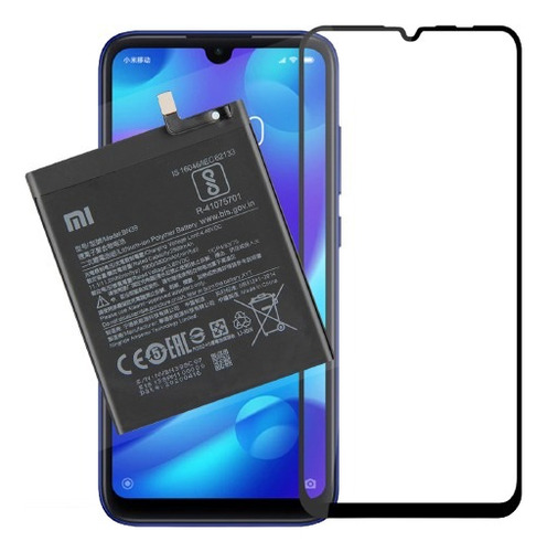 Película De Vidro 3d Para Xiaomi Mi Play + Bateria Bn39