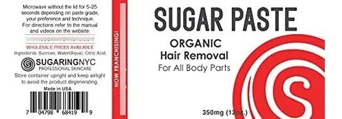 Cera Sugaring Pasta Para Bikini, Piernas, Brasileño, Brazos