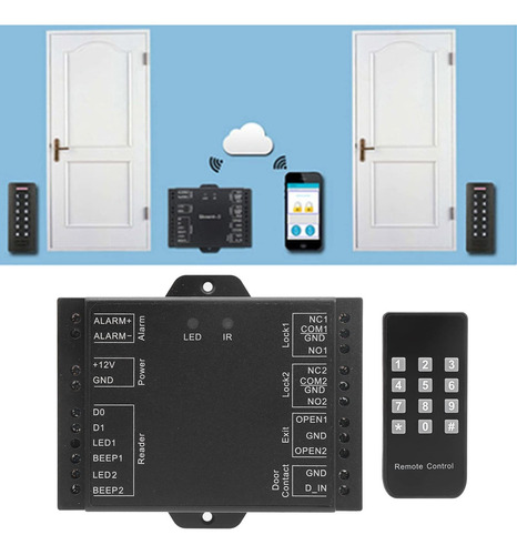 Controlador 2 Puerta Tablero Control Rele Dual Multiple